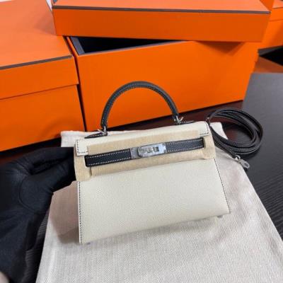 wholesale quality hermes kelly mini ii epson phw bicolor craie match noir